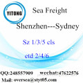 Shenzhen Port LCL Consolidação para Sydney